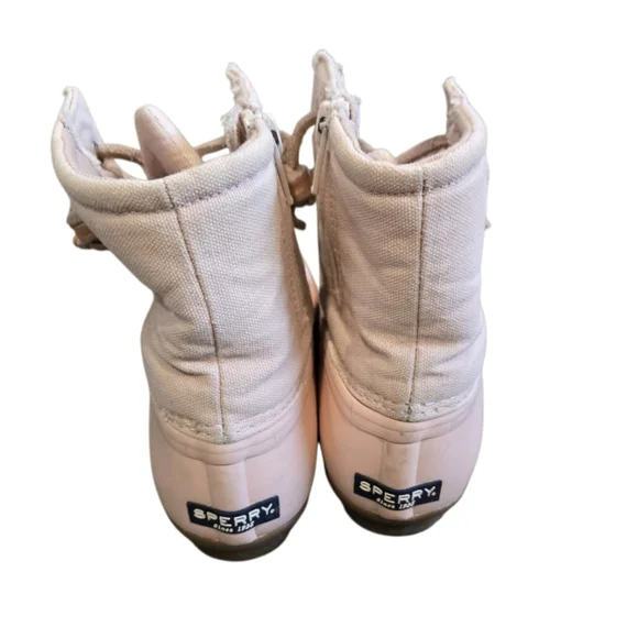 Pink Lace-Up Duck Boots - Picture 2 of 5